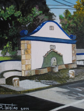 Ancienne fontaine dans un village du Portugal